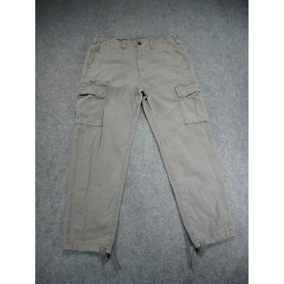 American Eagle Outfitters Other - American Eagle Cargo Pants Mens 32x30 Actual 32x26 Gray Slim Lived In Flex